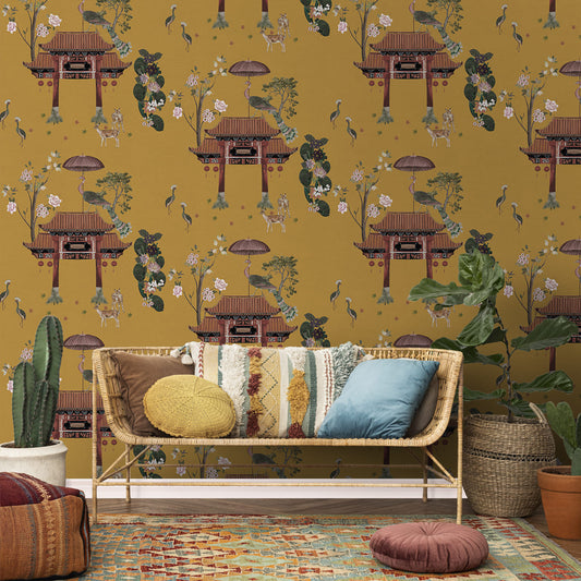 Mayur: Exotic Chinoiserie Retreat, Yellow