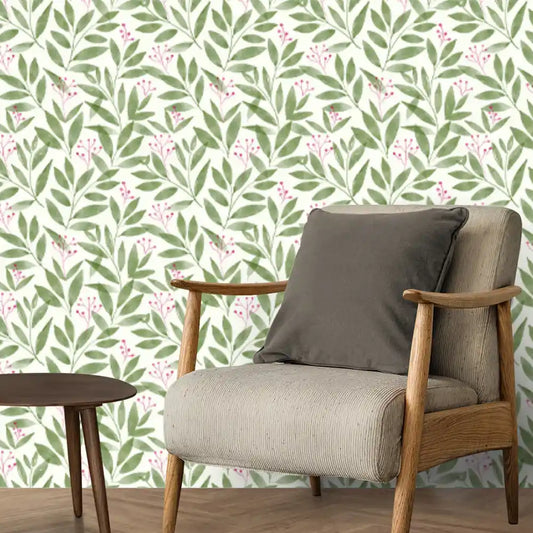 Paradise Design Wallpaper Roll in Green Color