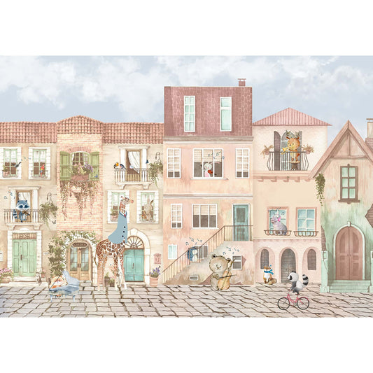 Little Maestros of Italian Streets, Kids Room Wallpaper