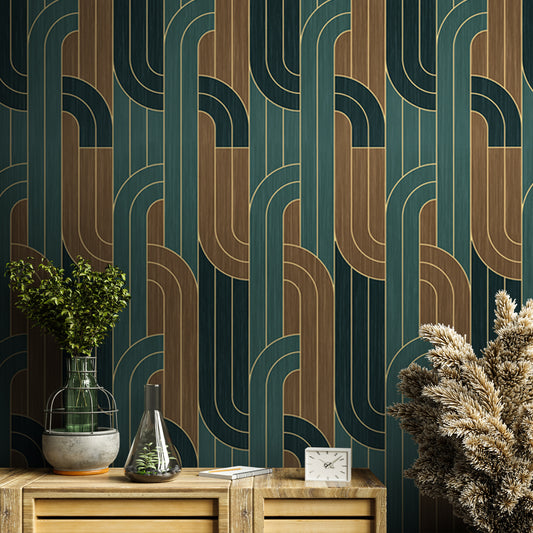 Deep Harmony, Abstract Wall Wallpaper, Customised 