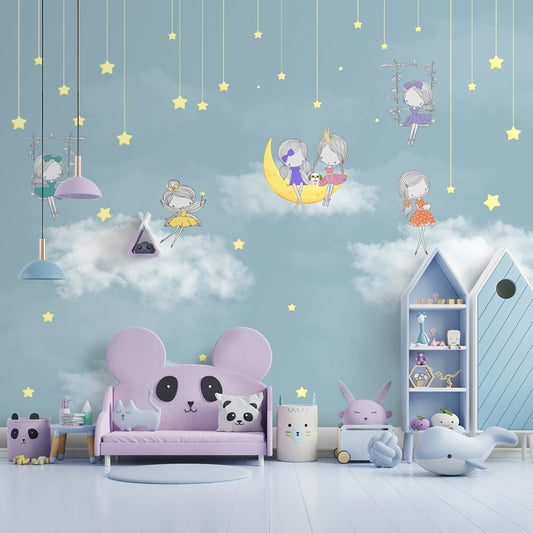 Cute Fairies Wallpaper for Girls Room Walls