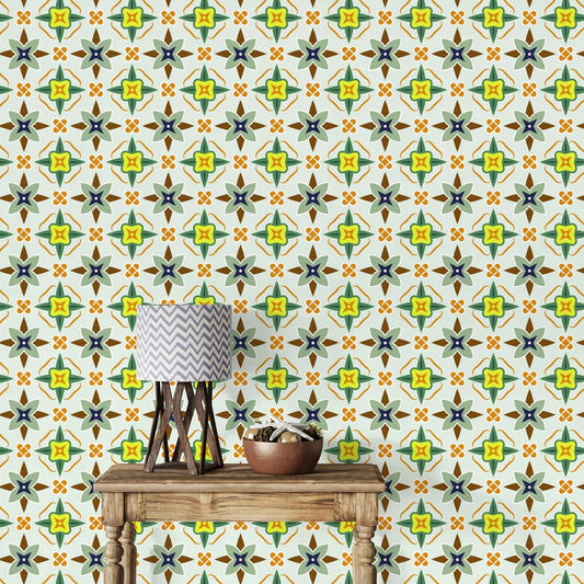 Mosaic Tiles Design Wallpapers for Beautiful Walls, Yellow