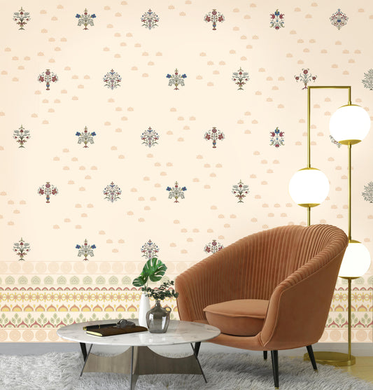 Indian Lotuses Wallpaper, Repeat Pattern