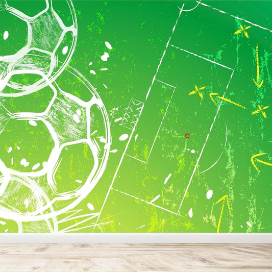 Big Football, Sport Theme Kids Wallpaper, Green