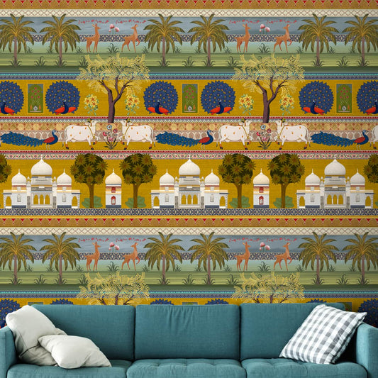 Bageecha Indian Garden Wallpaper Customised