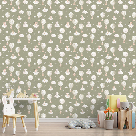 A Sky Full of Wonders, Design for Kids Room, Green