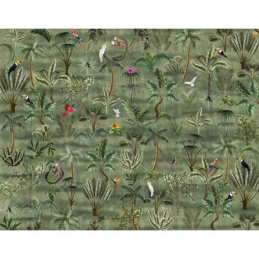 Forest Theme, Beautiful Birds and Animals, Wall Covering For kids Room