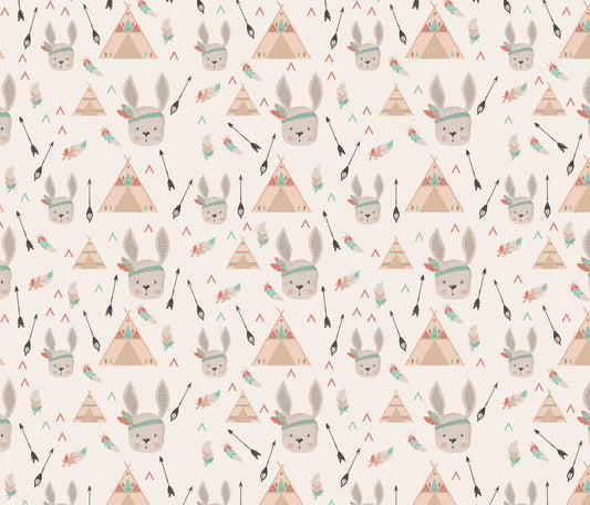 Bunny and Arrow Tribal Theme Repeat Pattern for Kids Room