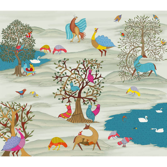 Kalpvriksha, Gond Art Garden Wallpaper