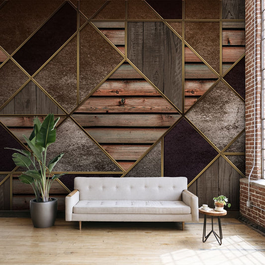 3D Abstract Pattern Using Geometric Blocks for Walls, Customised