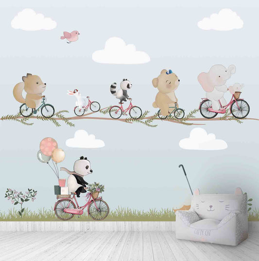 Cute Animals Print Wallpaper Design, Customised