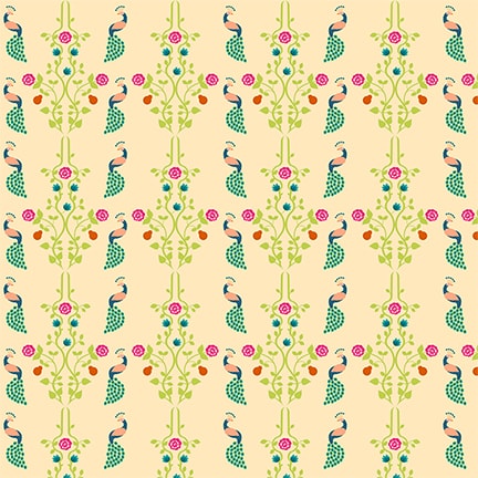 Beautiful Peacock Repeat Pattern Wallpaper