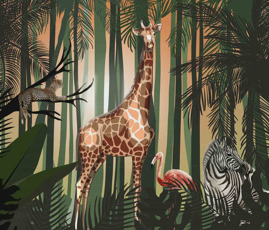 Jungle Theme Customised Wall Mural for Children Room, Customised