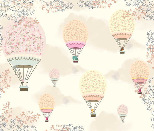 Trendy Balloon Theme Children Bedroom Wallpaper Design, Customised