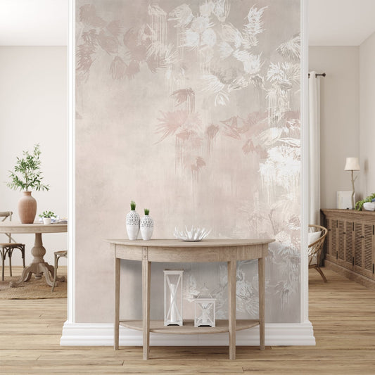 Worth it: Abstract Wallpaper Design for Walls, Feather Pink