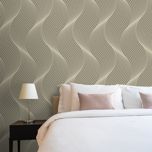 Customised 3D Look Abstract Wavy Wallpaper