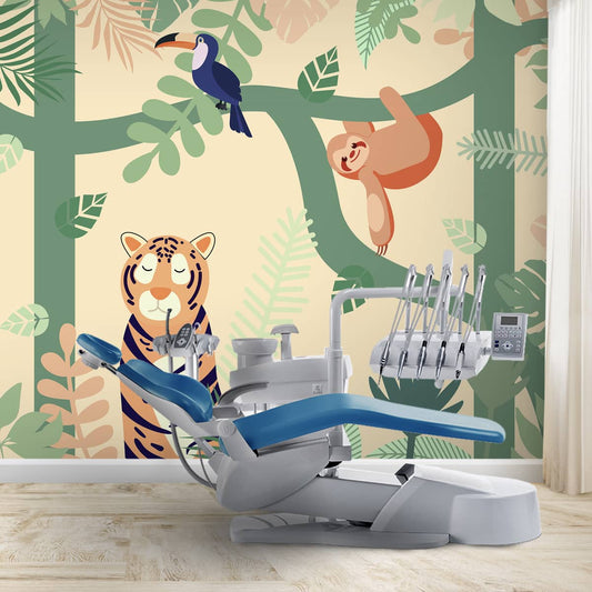 Jungle Theme Tiger Wallpaper, Customised