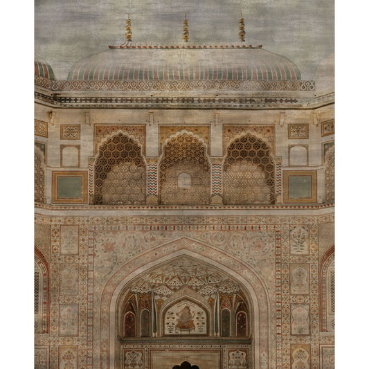 Amber Fort Textured Design Room Wallpaper, Customised