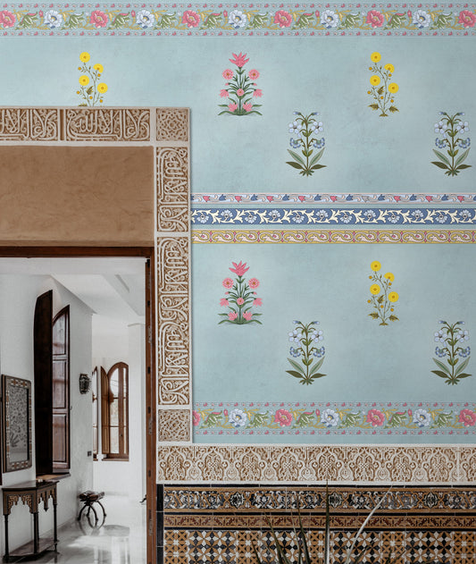 Sharmana, Indian Motif Theme Wallpaper