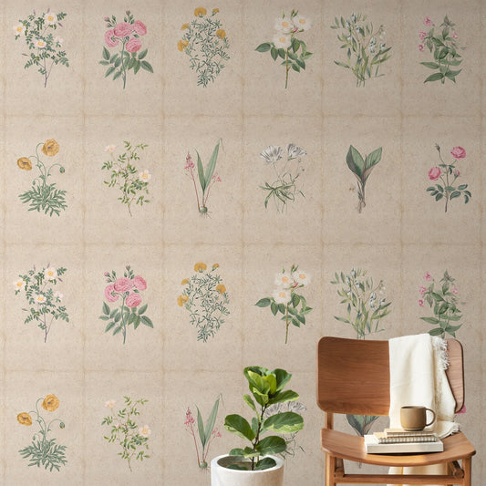 Mehek, Botanical Rendition Room Wallpaper