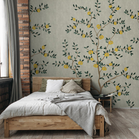 Chinoiserie Lemons, Customised Wallpaper for Walls