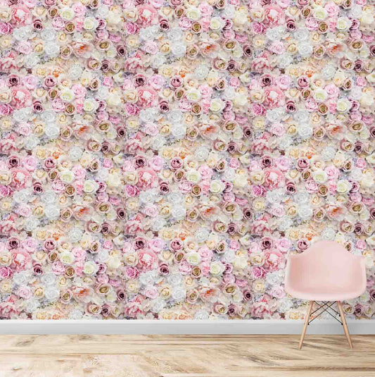 Pink Roses Wallpaper for Homes, Repeat Pattern