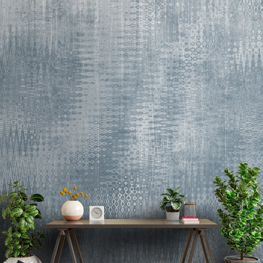 Textured Elements Harmony Wallpaper, Feather Blue