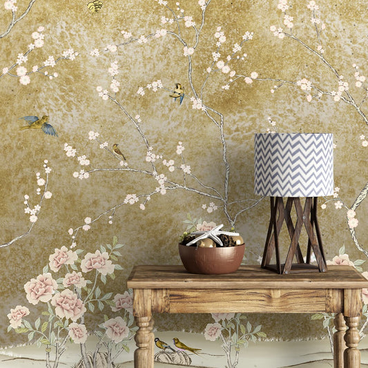 Chinoiserie Pattern Wallpaper, Customised Room Walls, Customised