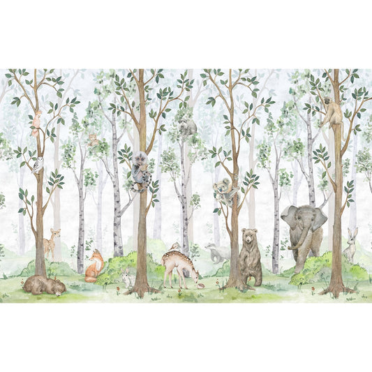 Jungle Tales, Nursery Room Wallpaper, Customised