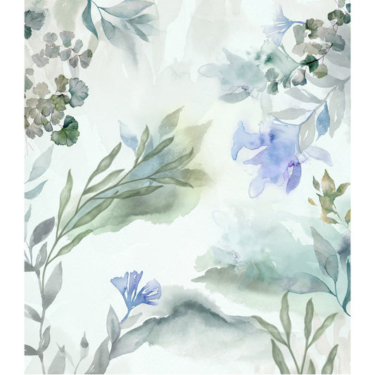 Water Colors Look Floral Wallpaper