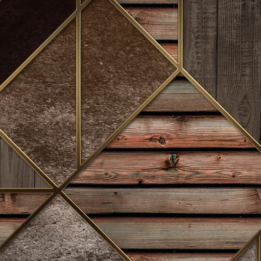 3D Abstract Pattern Using Geometric Blocks for Walls, Customised