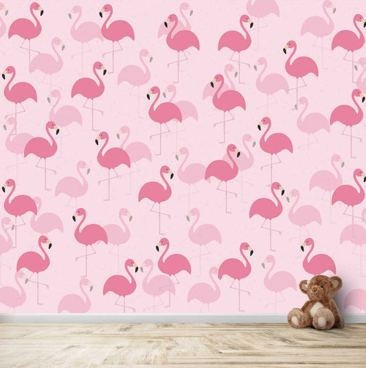 Pink Flamingo Motifs for kids room