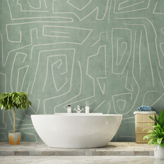 Abstract Design Wallpaper, Green Textured Background, Customised