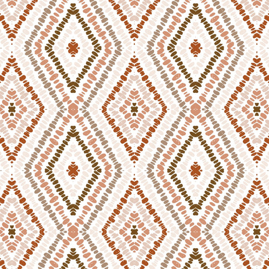 Brown Ikat Wallpaper, Ethnic Indian Prints