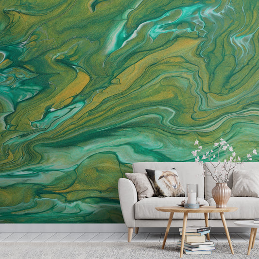 Green Marble Texture Design Wallpaper