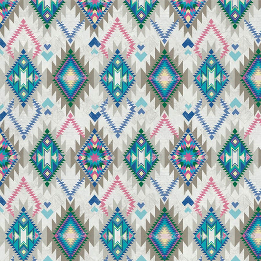 Greenish Blue Ikat Wallpaper, Premium Indian Design