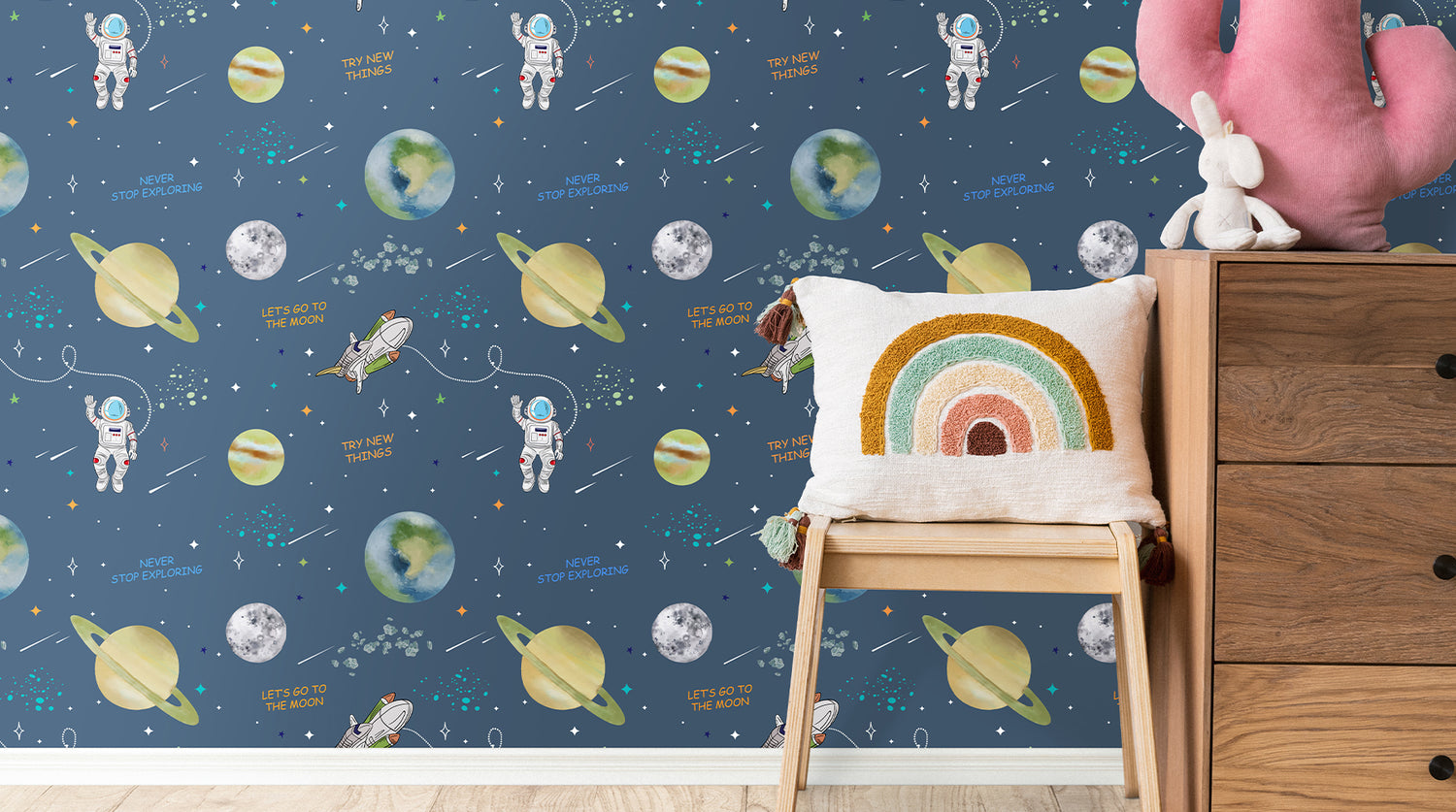 Astronaut Themed Wallpaper by Life n Colors