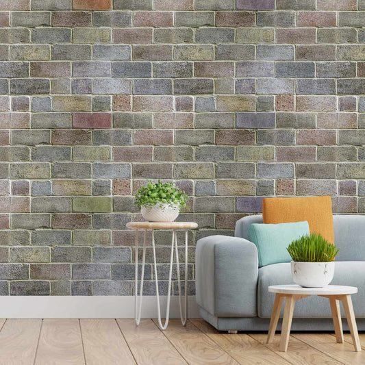 3D Natural Brick Look Wallpaper for Walls