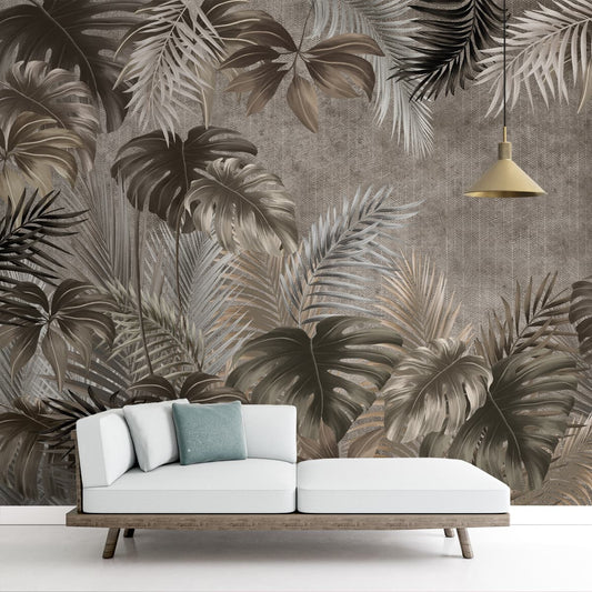 Premium Tropical Leaves Wallpaper, Customized