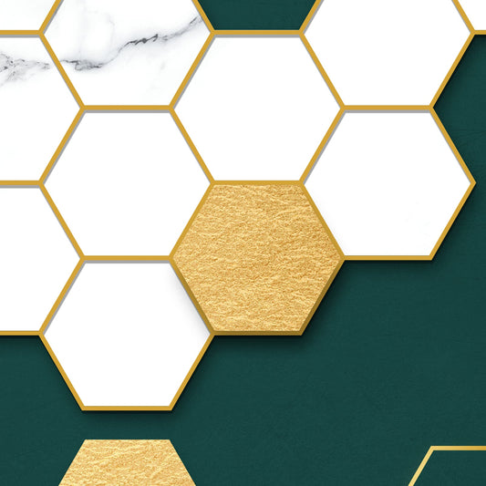 3D Honeycomb Pattern Wallpaper, Bedrooms and Offices, Customised