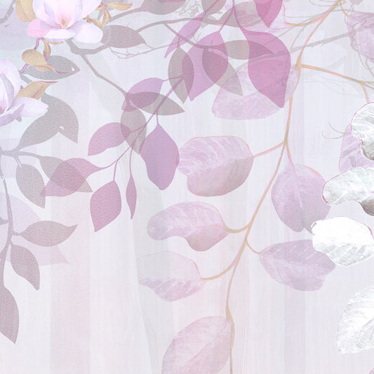 Pink Floral Themed Wallpaper for Walls