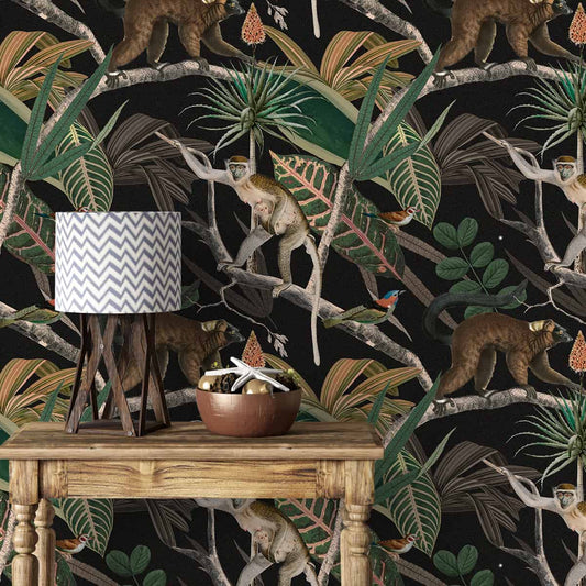 Langoor Bandar in Jungle, Customised Wall Wallpaper