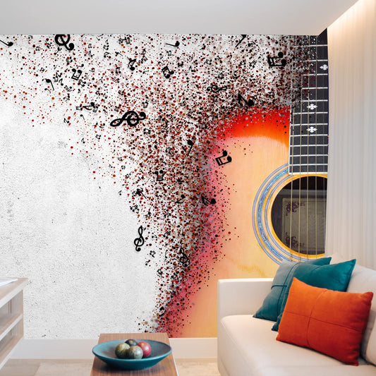 Artistic Guitar Design for Teens, Customized Wallpaper