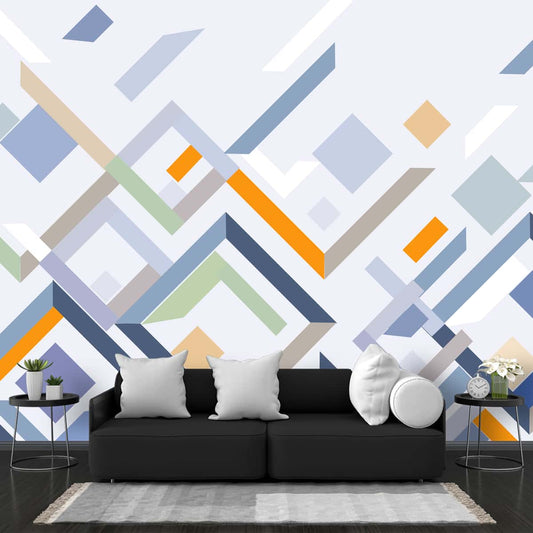 Modern Colorful Geometric Wallpaper Design for Walls