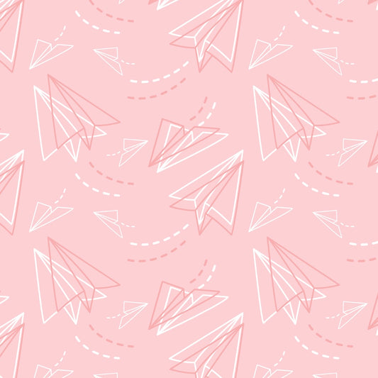 Paper Plane Artwork in Pink Background, Girls Background