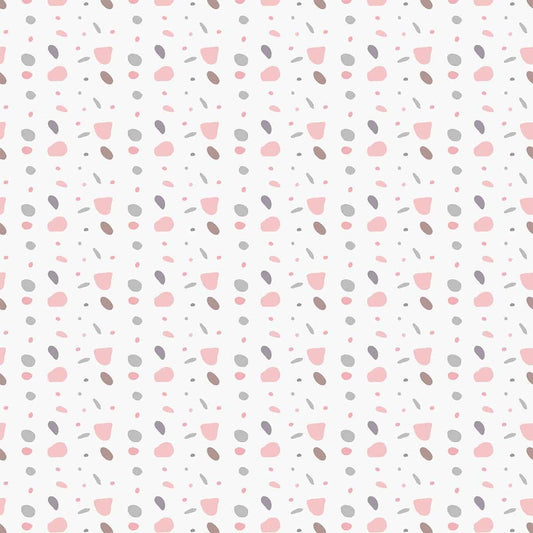 Abstract Playful Patterns, Kids Wallpaper for Rooms, Off White