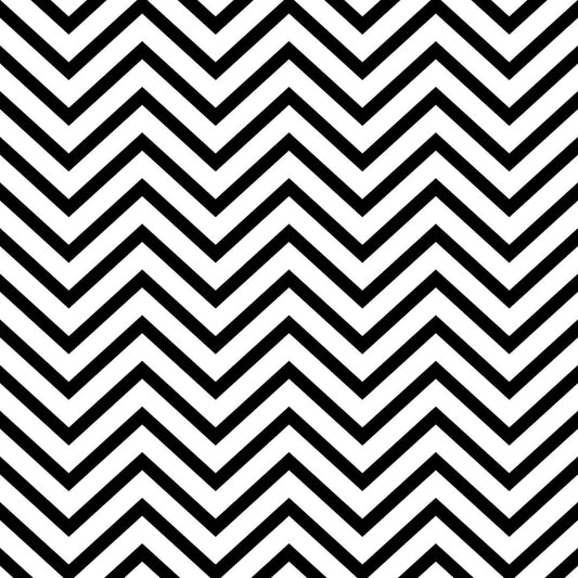 Shop Black & White Chevron Pattern Wall Wallpaper, Thin Lines