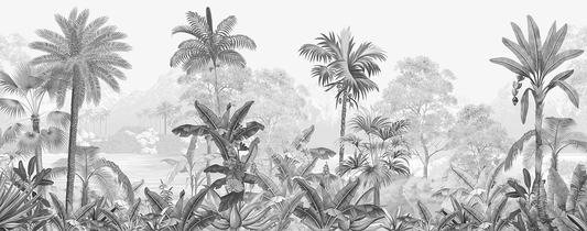 Monochrome Palm haven Wallpaper for Walls